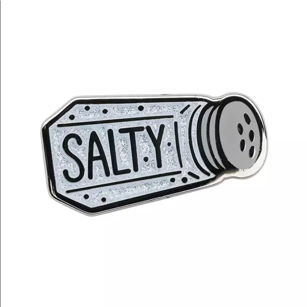 Novelty Salty Glitter Enamel Pin Brooch